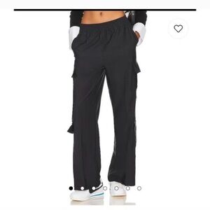 WeWoreWhat Black Wide-Leg Utility Cargo Pant